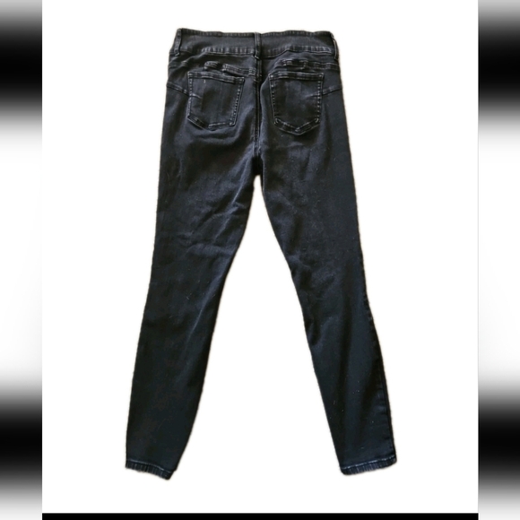 Disney Mickey Mouse & Minnie Mouse Kissing Patch High-Waisted Black Jeans 15 - Picture 3 of 13